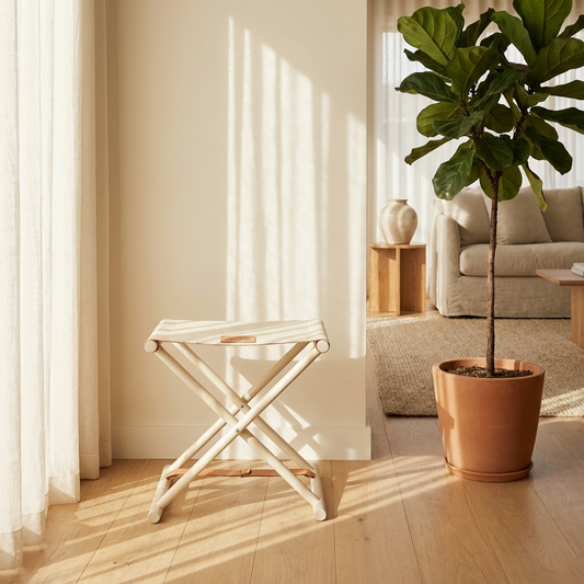 Lightweight Folding Accent Stool by Ferro & Oak